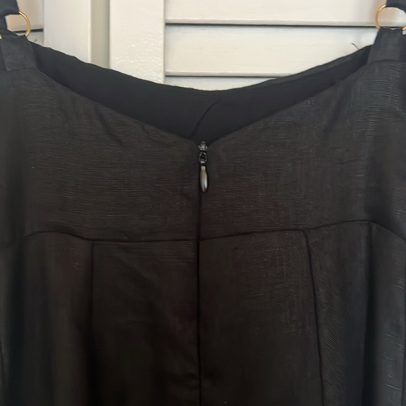 NWT DISSH - ROSS BLACK LINEN MIDI DRESS - Picture 7 of 8